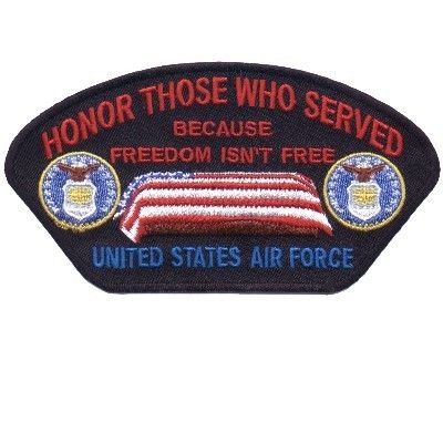 Honor Those Who Served Air Force Biker Ball Cap Patch  