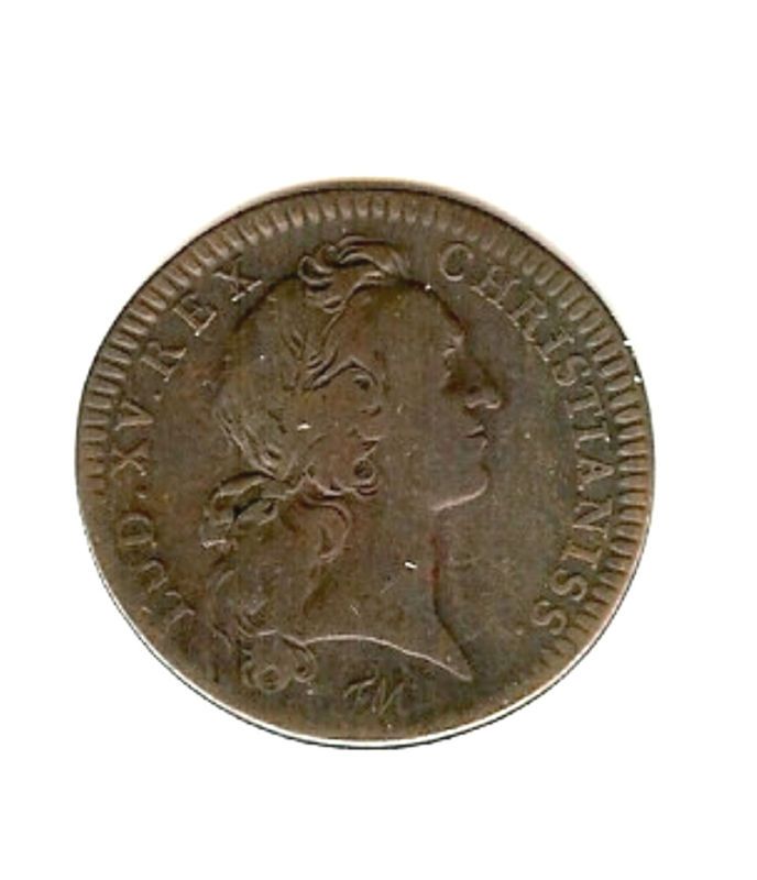 Coin, France, 1744, LUD XV Rex, Christianiss  