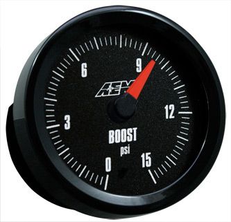 AEM BOOST / FUEL PRESSURE SAE GAUGE 0 15psi (ANALOG)  