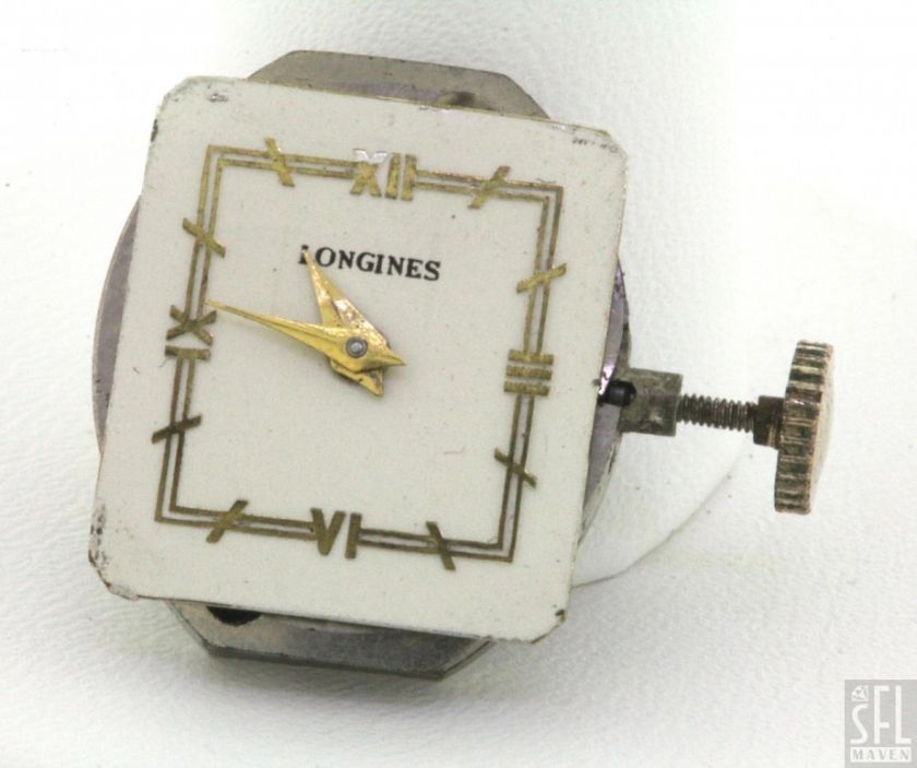 LONGINES HEAVY ANTIQUE 18K ROSE GOLD .64CTW DIAMOND/RUBY ART DECO 