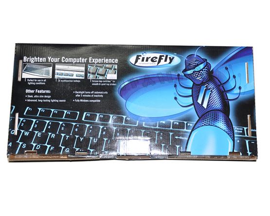 New Original FireFly Borealis Illuminated USB Keyboard  