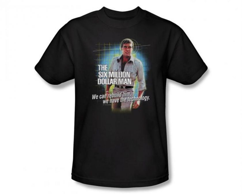 The Six Million Dollar Man We Can Rebuild Him 70s NBC TV Show T Shirt 