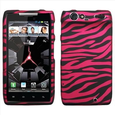 Pink Black Zebra Hard Case Cover for Verizon Motorola DROID RAZR XT912 