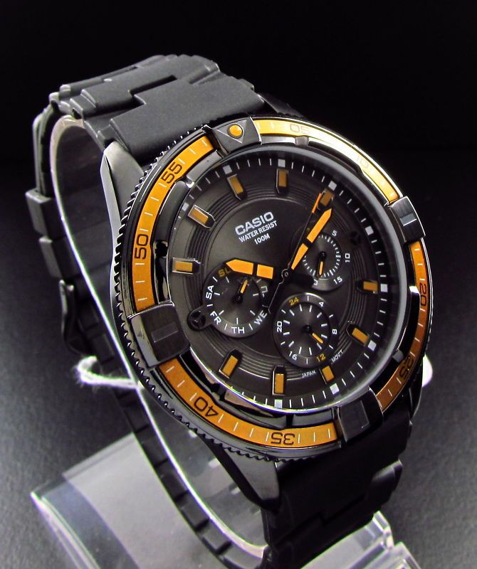 MTD 1068 Dial Retro Bezel Watch by Casio Edifice F1 Red Bull Vettel 