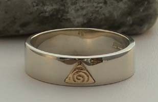 IRISH MADE 14k White Celtic Band Size 10 SALE NEW  