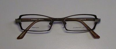 NEW PRODESIGN DENMARK 1349 49 17 140 TITANIUM RX BROWN EYEGLASSES 