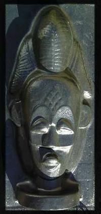 TIKI, GARDEN MASK STATUE CONCRETE, CEMENT MOLD LARGE  