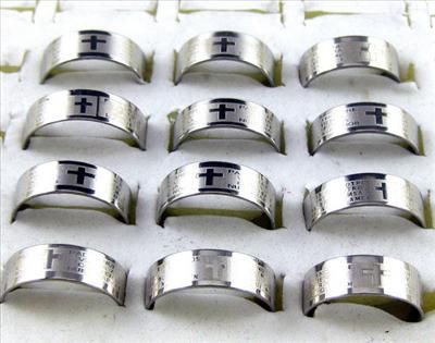 wholesale bulk lot resale 18pcs stainless steel ring A12  