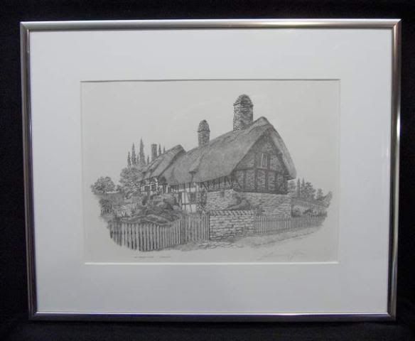 ANNE HATHAWAYS COTTAGE Print Anthony John signed  