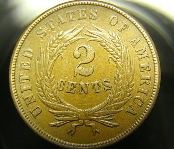 SUPERB 1864 TWO CENTS  