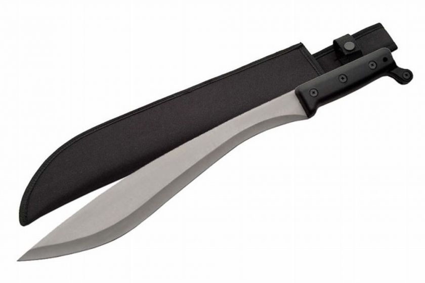 19 inch Silver Kukri Machete with Sheath  