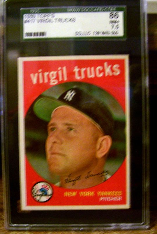 1959 Topps Virgil Trucks #417 SGC 86 nm+  