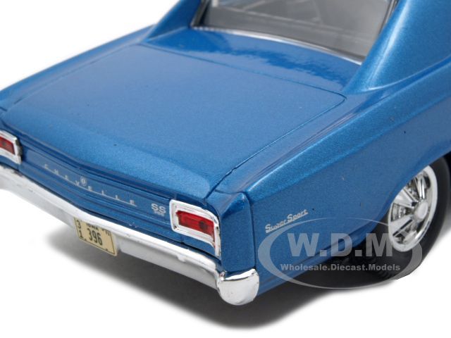 1966 CHEVROLET CHEVELLE SS 396 BLUE 124 DIECAST  