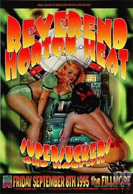 REVEREND HORTON HEAT 1995 FILLMORE CONCERT POSTER F199  