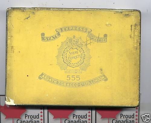 STATE EXPRESS 555 flat fifty cigarette tin  
