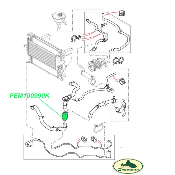 LAND ROVER THERMOSTAT ASSY DISCOVERY 2 II PEM100990 OEM NEW  