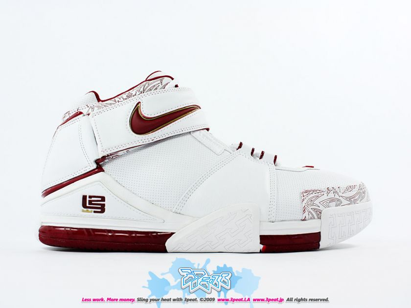 PE 008 NIKE ZOOM LEBRON 2 PE CHINA PROMO SAMPLE   WHITE/RED, US11 