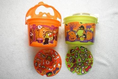 2010 Halloween Buckets McDonalds Happy Meal Set of 2  