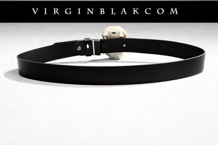 vb HOMME Mens LED Ligh Bone Skull Leather Belt 1ZJ  