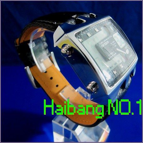 2012 OHSEN New LED Mens Black Dial Date ALarm Digital Analog Quartz 