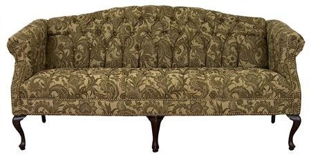 Queen Anne Tufted Sofa and Loveseat w/Nailhead  