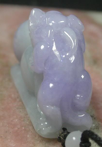 Lavender 100% Natural A JADE Jadeite PENDANT Dragon Pi Xiu Coin