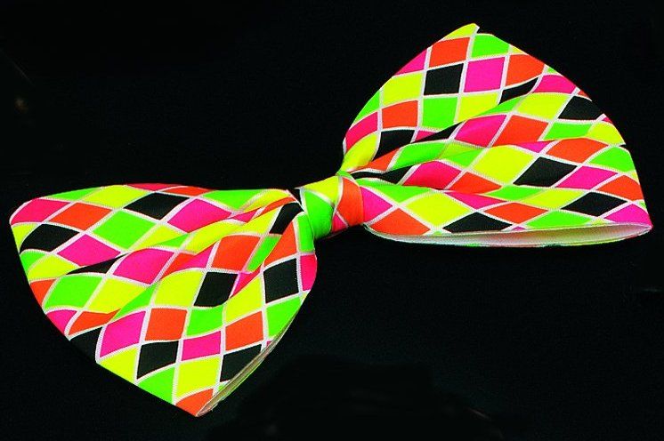 JUMBO CLOWN BOW TIE big harlequin clown bowtie A5784  