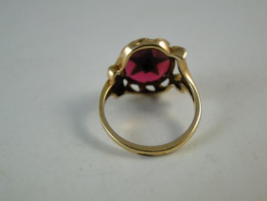 Vintage Order of Eastern Star 10K Yellow Gold Cocktail Ladies Ring 