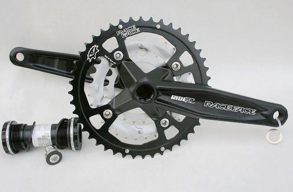   Ride XC Crankset X type 44/32/22T 170mm MTB crank, Black  