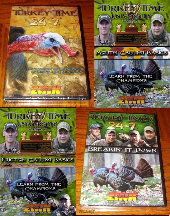 ZINK CALLS 24 7 TURKEY TIME VIDEO 4 DVD COMBO DECOY NEW  