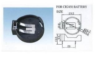 CR2450 2450 Computer PCB Battery Socket Holder Case x 1  