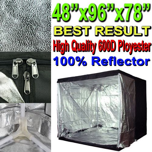 Pro Reflective Hydroponic Mylar Grow Tent 8x4x6.5 Feet  