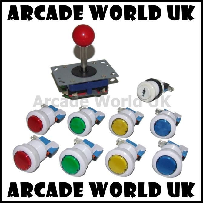 BALL TOP JOYSTICK & 9 ARCADE BUTTONS KIT #3   NEW  