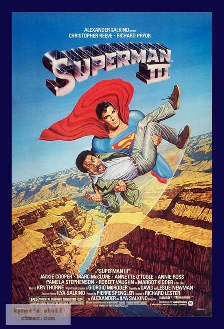 SUPERMAN 3 Reeve Pryor Orig Rolled 1sheet Poster  