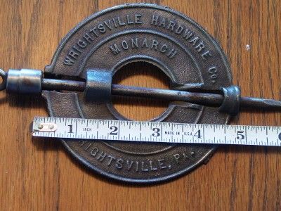 WRIGHTSVILLE PA HARDWARE CO (MONACH) 5 INCH CAST IRON FLUE DAMPER 