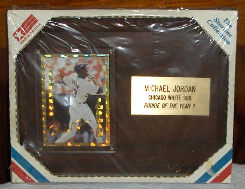 MICHAEL JORDAN WHITE SOX 94 ROOKIE BASEBALL PLAQUE new  