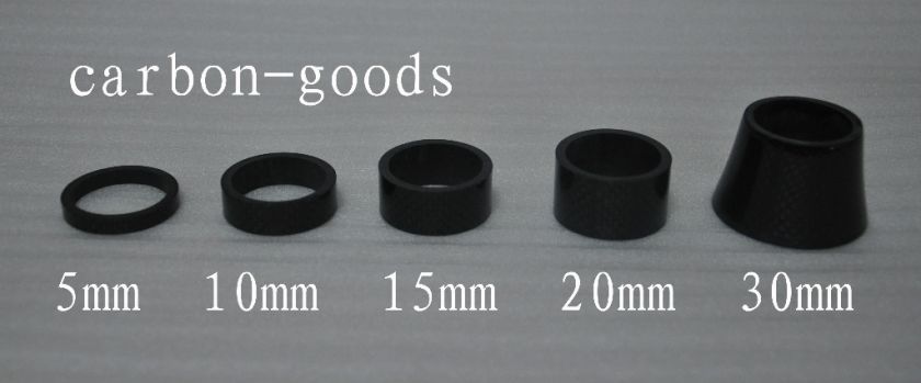   Carbon Fiber 1 1/8 Bicycle Headset Spacers 5 10 15 20 30mm  