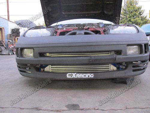 CXRacing 90 96 Nissan 300ZX Z32 Turbo FMIC Intercooler kit + BOV Black 