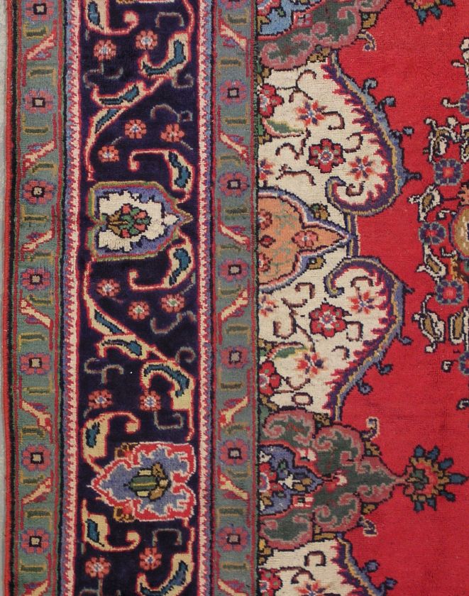 8x11 RED PERSIAN TABRIZ ORIENTAL AREA RUG CARPET WOOL  