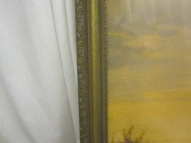 Beautiful Antique Sofa Sz Frame & Print by Andrew Spencer Surrey 