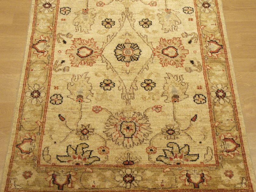 3x11 Handmade Vegetable Dye Wool Sultanabad Runner Rug  