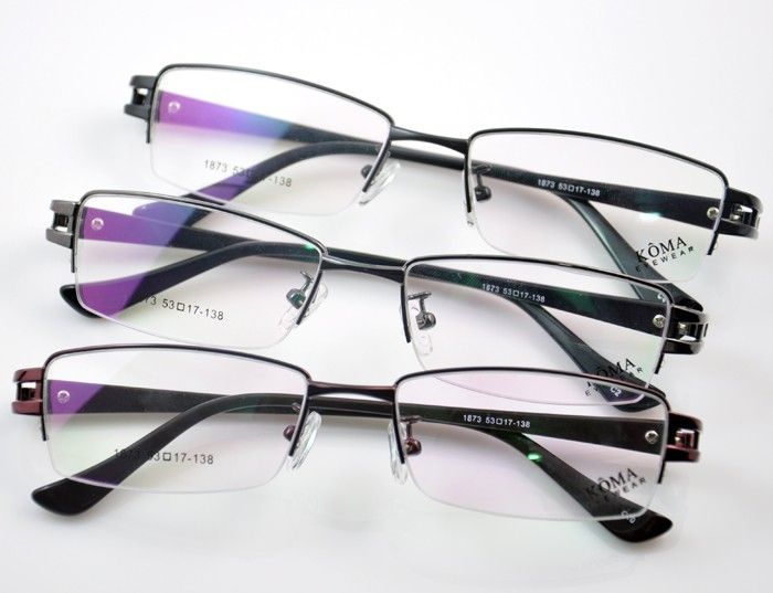 1873mans acetate+metal half rim eyeglasses frame 3C  