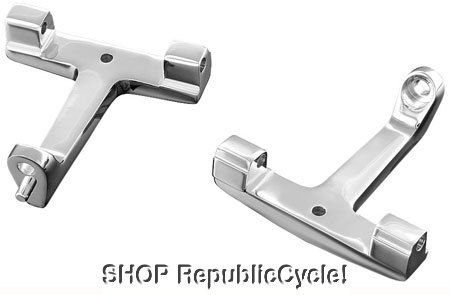 HARLEY TOURING Kuryakyn CHROME PASSENGER Footboard BRACKETS *NEW 