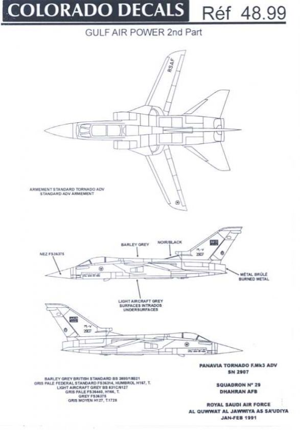 Colorado Decals 1/48 GULF AIR POWER Part 2  