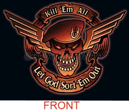 Black   KILL EM ALL LET GOD SORT EM OUT Marines T Shirt