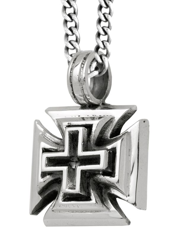 King Baby Studios Slash Cross Pendant 925 Sterling  