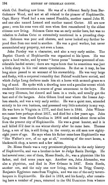 CHRISTIAN County Kentucky History 1884 KY   646 pages  