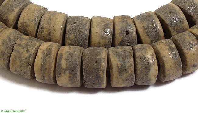 Tibetan Flat End Bone Trade beads  