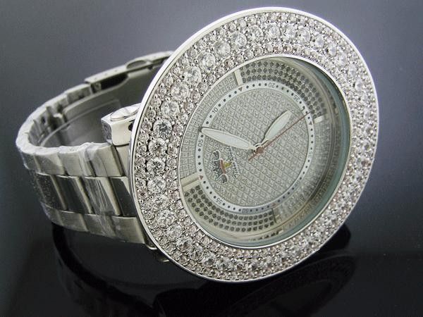 Mens Techno Royale JUMBO 60MM Bezel W/ 12 Diamond Watch  