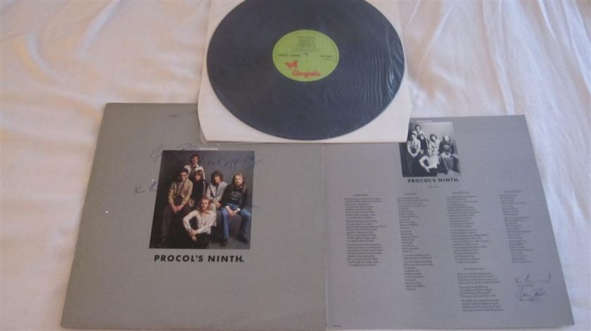 PROCOL HARUM PROCOLS NINTH VINYL LP 12 SIGNED BY ALL THE MEMEBRS OF 